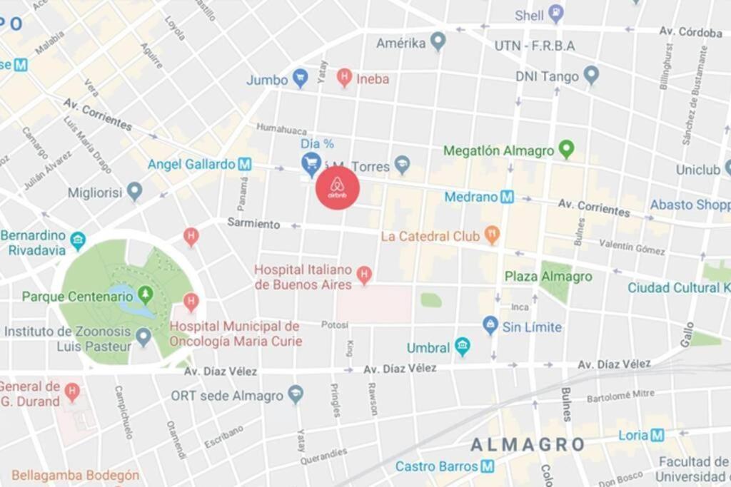 Appartement Luminoso 2 Ambientes En Almagro Av Corrientes 3 Personas à Buenos Aires Extérieur photo